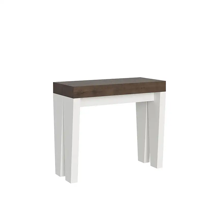 consolle-allungabile-90-196-spimbo-piano-noce-struttura-bianco-1