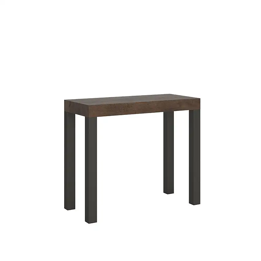 consolle-allungabile-everyday-90-196-noce-telaio-antracite-1