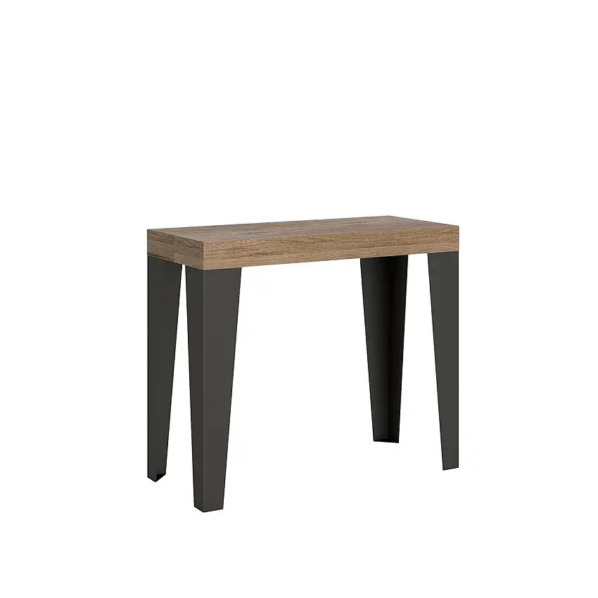 consolle-allungabile-flame-90-196-quercia-telaio-antracite-1