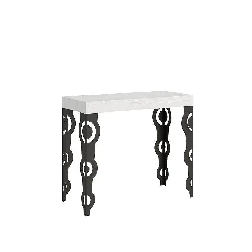 consolle-allungabile-karamay-90-300-bianco-telaio-antracite-1