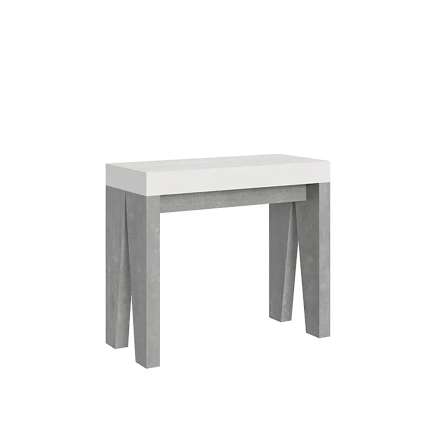 consolle-allungabile-naxy-90-196-piano-bianco-e-struttura-cemento-1