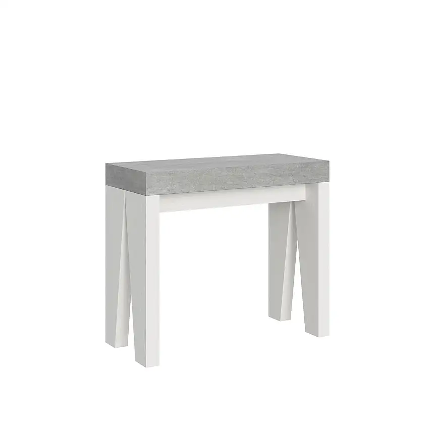consolle-allungabile-naxy-90-196-piano-cemento-e-struttura-bianco-1