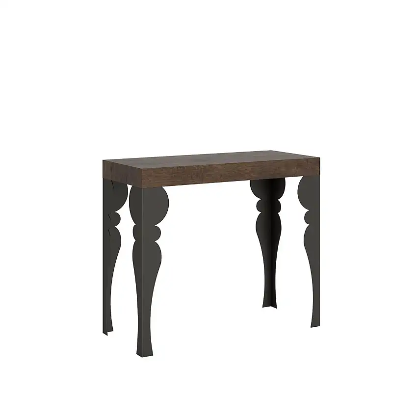 consolle-allungabile-paxon-90-196-noce-telaio-antracite-1