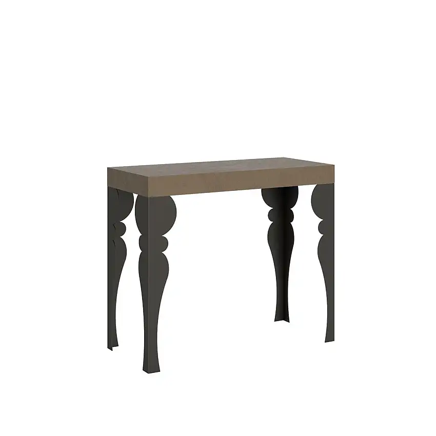 consolle-allungabile-paxon-90-196-tortora-telaio-antracite-1