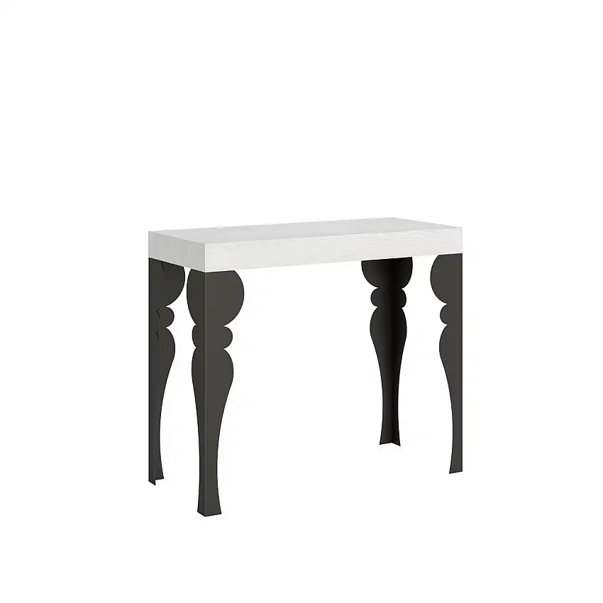 consolle-allungabile-paxon-90-300-bianco-telaio-antracite-1