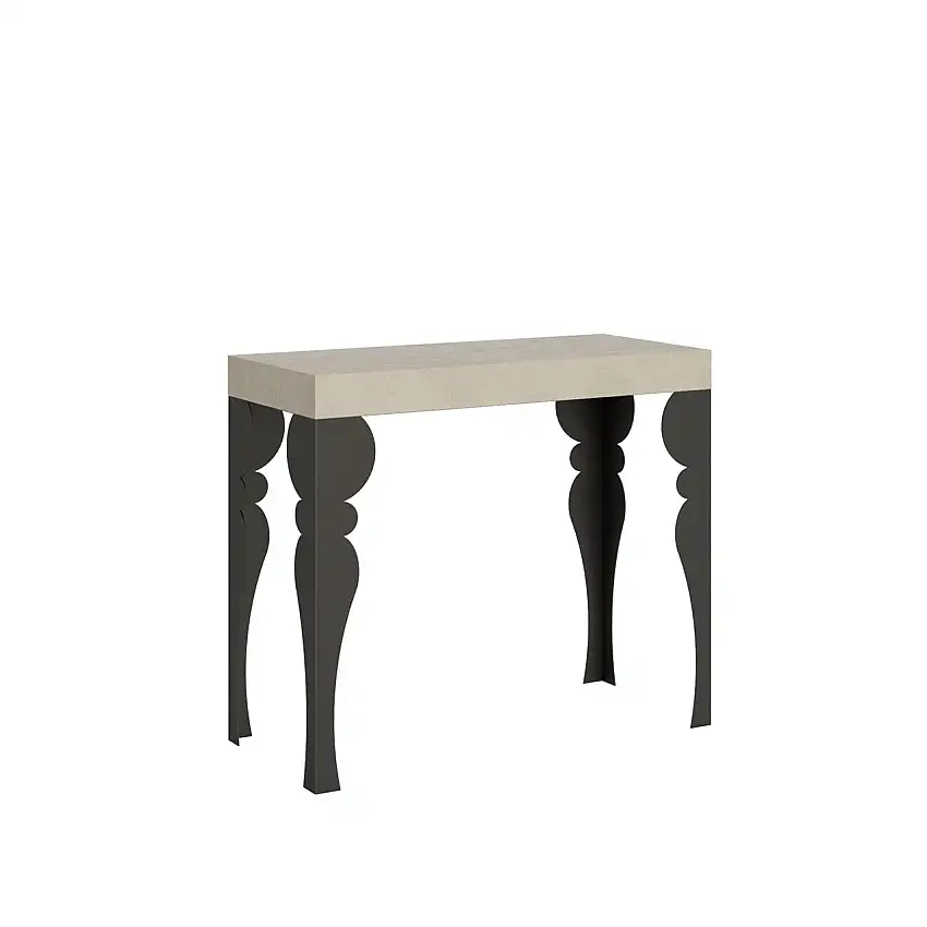 consolle-allungabile-paxon-90-300-cashmere-telaio-antracite-1
