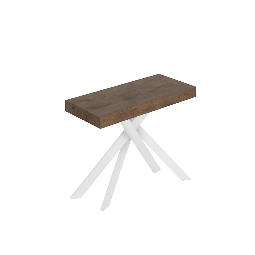 consolle-allungabile-saki-90-300-noce-gambe-bianche-1