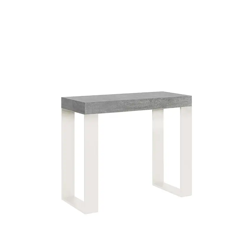 consolle-allungabile-tecno-90-300-cemento-telaio-bianco-1