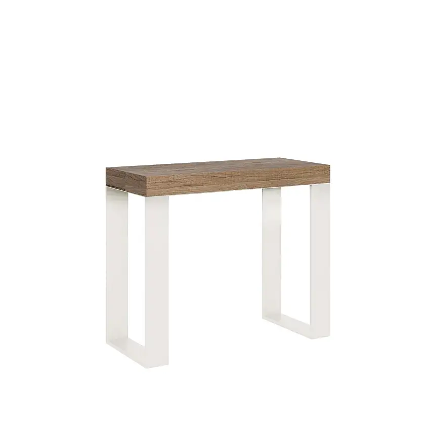 consolle-allungabile-tecno-90-300-quercia-telaio-bianco-1