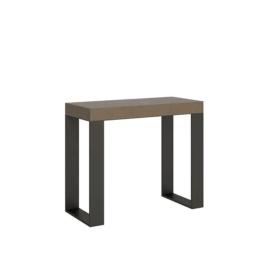 consolle-allungabile-tecno-90-300-tortora-telaio-antracite-1