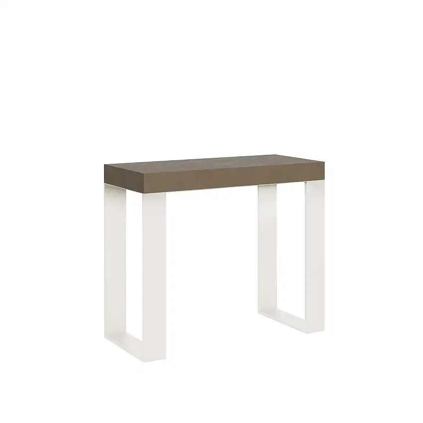 consolle-allungabile-tecno-90-300-tortora-telaio-bianco-1