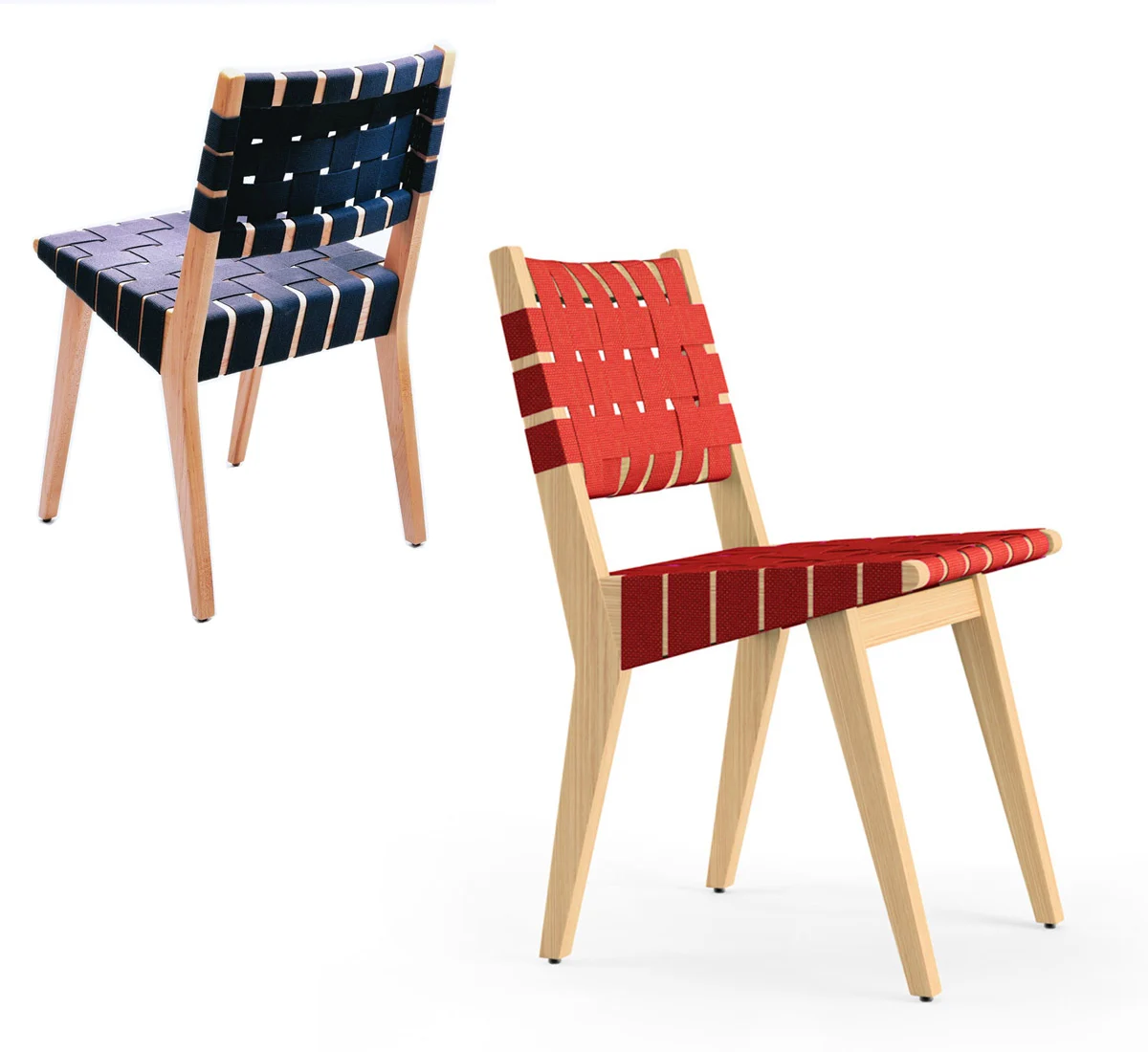 risom-chair-acero-nero-rosso-knoll-1