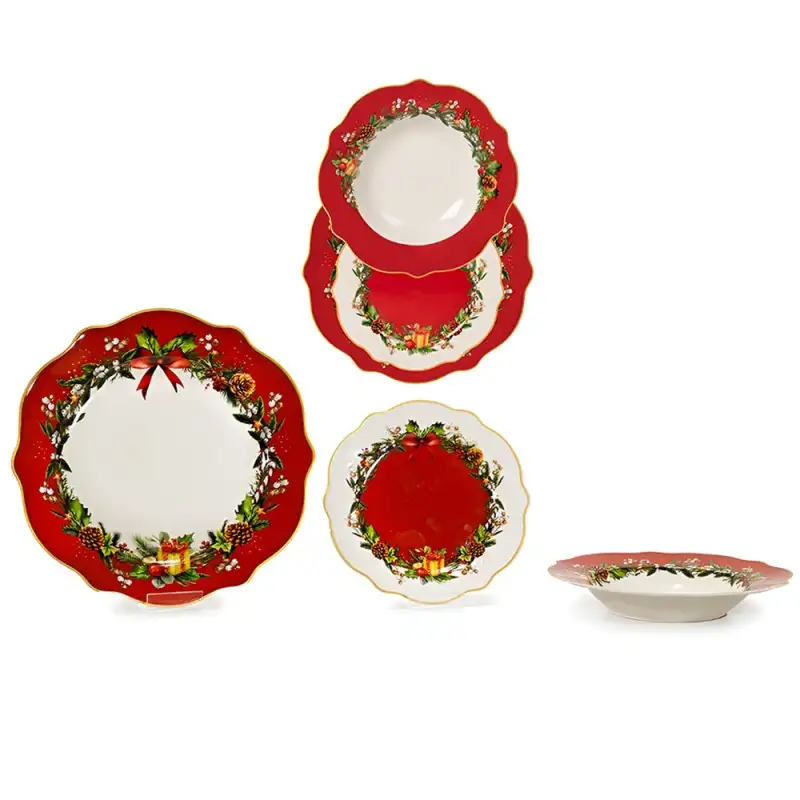 servizio-di-piatti-natalizio-per-6-persone-18-pezzi-in-porcellana-bordi-smerlati-decorazioni-ghirlanda-pigne-fiocco-pacco-regalo_1-1