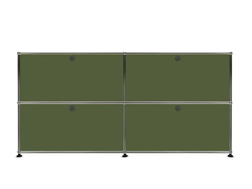 usm-haller-low-sideboard-4-doors-green-olive-1